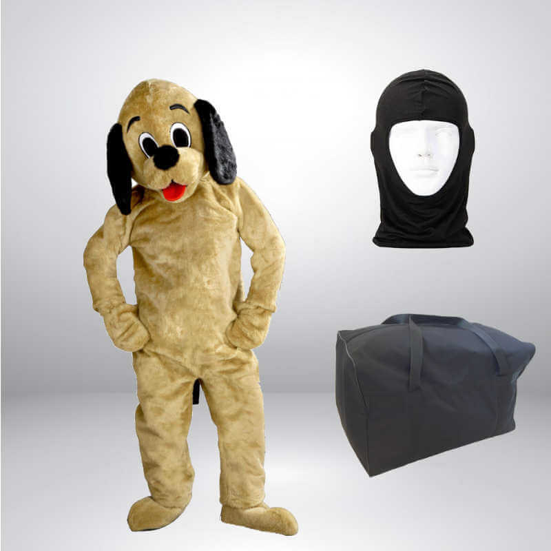 Hund-Lauffiguren-Kostuem-Maskottchen-braun