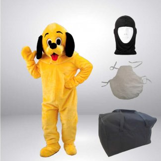 Hund-Lauffigur-Kostuem-Maskottchen-gelb