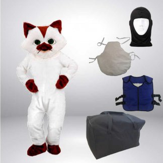 Set Angebot Katze (Weiß) + Hygiene Haube + Kissen + Kühlweste + Tasche L